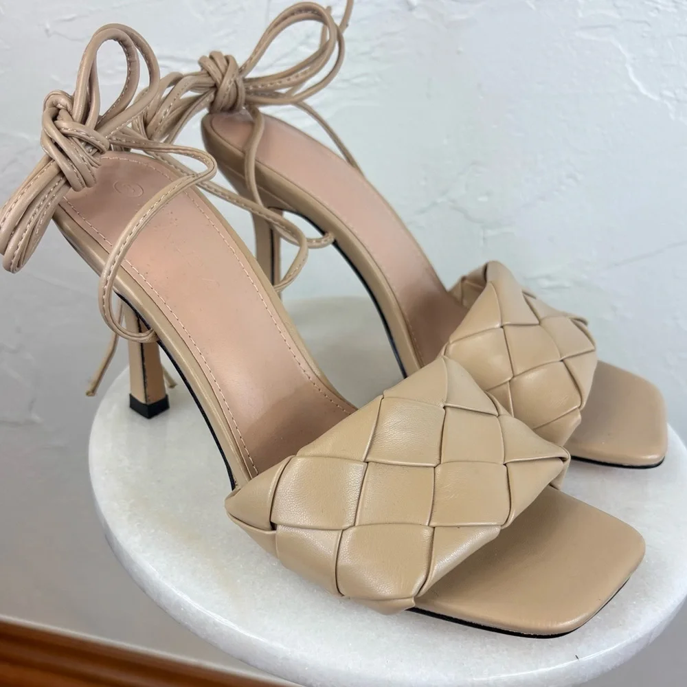 N/A strappy leather